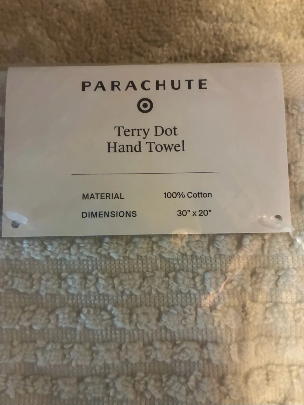 Terry Dot Hand Towel Parchment - Parachute for Target